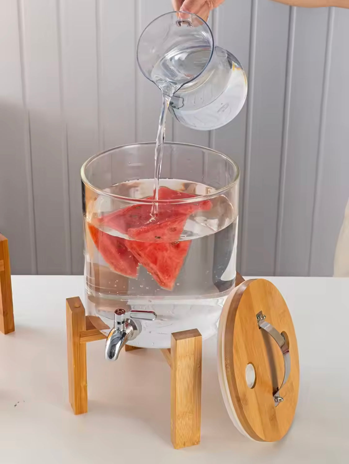 Cold Drink Dispenser, High Glass Water Container, Buffet Beverage Container, Stainless Steel Water Dispenser, Juice Dispenser Cold Drink Dispenser, High Glass Water Container, Buffet Beverage Container, Stainless Steel Water Dispenser, Juice Dispenser